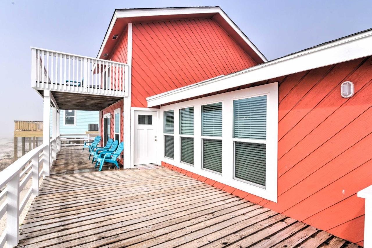 Beachfront Galveston Oasis Balconies, Ocean View! Exterior photo
